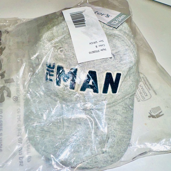 NWT CARTERS BABY BOY “THE MAN” CAP -12-24MONTHS - Picture 3 of 4